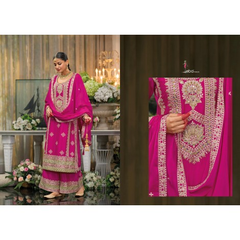 EXCLUSIVE DESIGNER HEAVY CHINON WITH EMBROIDERY WORK SUIT SET