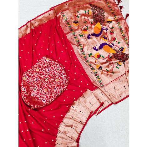 KALAKRUTI PAITHANI SILK ZARI WEAVING BORDER SAREE