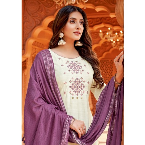 PURE VISCOSE MUSLIN SILK KURTA SET WITH DUPATTA