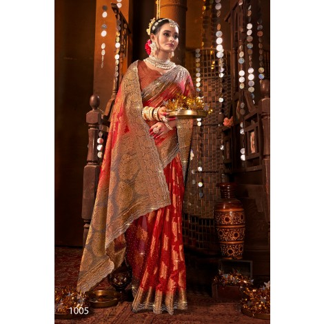 SAROJ SAREE APSARA ORGANZA SWAROSKI