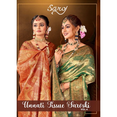 SAROJ SAREE UNNATI TISSUE SWAROSKI