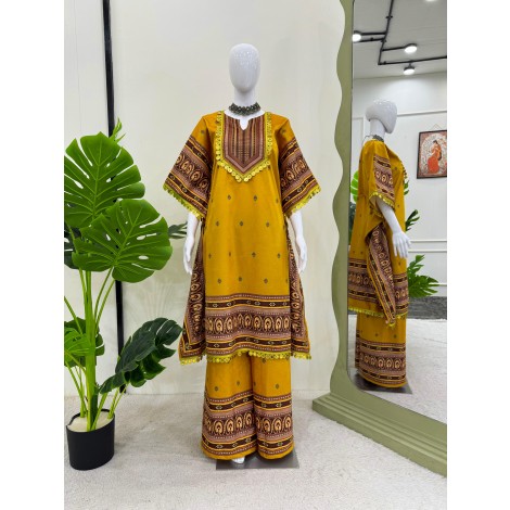 VELVET FANCY DESIGNER KAFTAN WITH PLAZZO