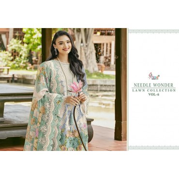  EMBROIDERED LAWN SUIT WITH VIBRANT PATTERNS DUPATTA  AND TROUSERS