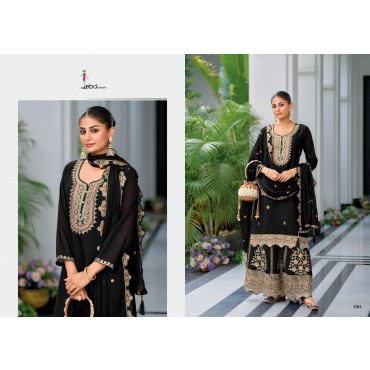Exclusive Heavy Chinon With Embroidery Work Suit
