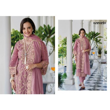 Heavy (Soft) Organza With Fancy Embroidery Work Suit Collection