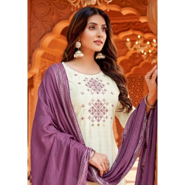 PURE VISCOSE MUSLIN SILK KURTA SET WITH DUPATTA