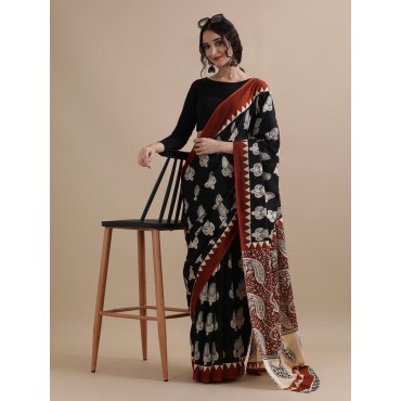 SOFT CHANDERI COTTON WITH DIGITAL PRINT SAREE