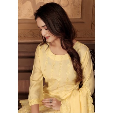BEAUTIFUL DESIGNER HEAVY PERI CHANDERI SUIT