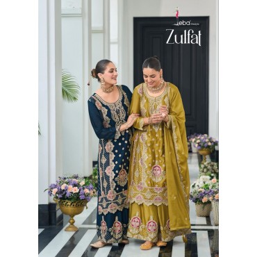 ZULFAT HEAVY CHINNON WITH EMBROIDERY WORK