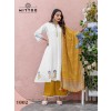 EXCLUSIVE FLARED KURTI PANT DUPATTA SET.